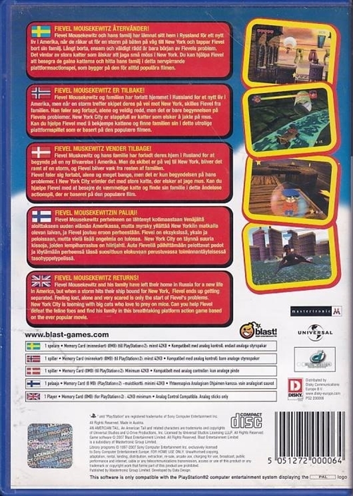 An American Tail - PS2 (B Grade) (Genbrug)